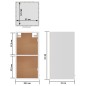 vidaXL Hängeschrank Weiß 29,5x31x60 cm Holzwerkstoff vidaXL Hängeschrank Weiß 29,5x31x60 cm Holzwerkstoff