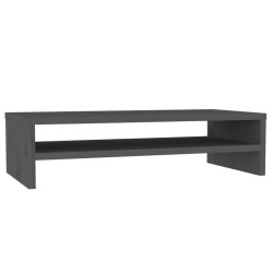 vidaXL Monitorständer Grau 50x24x13 cm Massivholz Kiefer