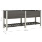 vidaXL Garten-Hochbeet mit Ablage 200x50x90 cm WPC Grau vidaXL Garten-Hochbeet mit Ablage 200x50x90 cm WPC Grau