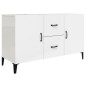 vidaXL Sideboard Hochglanz-Weiß 100x36x60 cm Holzwerkstoff vidaXL Sideboard Hochglanz-Weiß 100x36x60 cm Holzwerkstoff