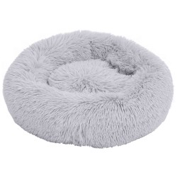 vidaXL Waschbares Hunde- & Katzenkissen Hellgrau 90x90x16 cm Plüsch