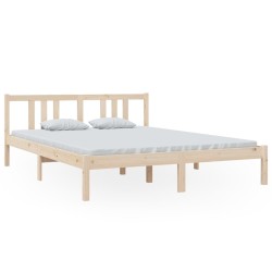 vidaXL Massivholzbett 150x200 cm