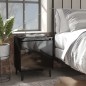 vidaXL Nachttische mit Metallbeinen 2Stk. Hochglanz-Schwarz 40x30x50cm vidaXL Nachttische mit Metallbeinen 2Stk. Hochglanz-Schwarz 40x30x50cm
