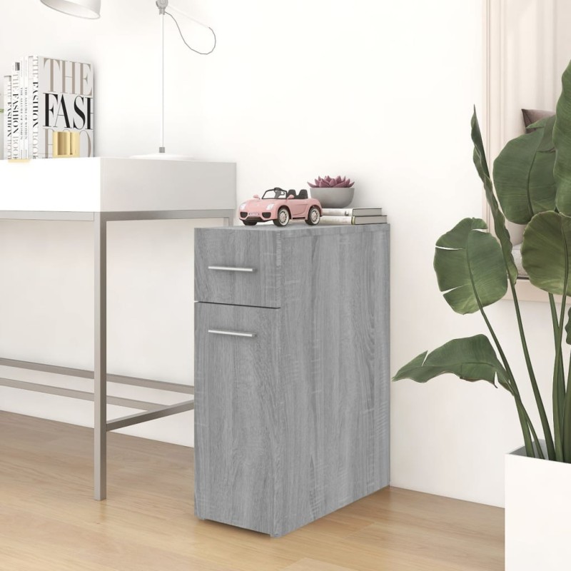 vidaXL Apothekerschrank Grau Sonoma 20x45,5x60 cm Holzwerkstoff vidaXL Apothekerschrank Grau Sonoma 20x45,5x60 cm Holzwerkstoff