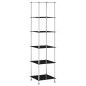 vidaXL Regal mit 6 Ablagen Schwarz 40x40x160 cm Hartglas vidaXL Regal mit 6 Ablagen Schwarz 40x40x160 cm Hartglas