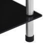 vidaXL Regal mit 6 Ablagen Schwarz 40x40x160 cm Hartglas vidaXL Regal mit 6 Ablagen Schwarz 40x40x160 cm Hartglas