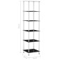 vidaXL Regal mit 6 Ablagen Schwarz 40x40x160 cm Hartglas vidaXL Regal mit 6 Ablagen Schwarz 40x40x160 cm Hartglas