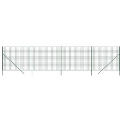 vidaXL Maschendrahtzaun Grün 2,2x10 m Verzinkter Stahl