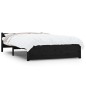 vidaXL Massivholzbett Schwarz 120x200 cm vidaXL Massivholzbett Schwarz 120x200 cm