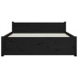 vidaXL Massivholzbett Schwarz 120x200 cm vidaXL Massivholzbett Schwarz 120x200 cm