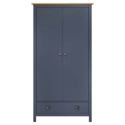 vidaXL Kleiderschrank mit 2 Türen Hill Grau 89x50x170 cm Kiefernholz