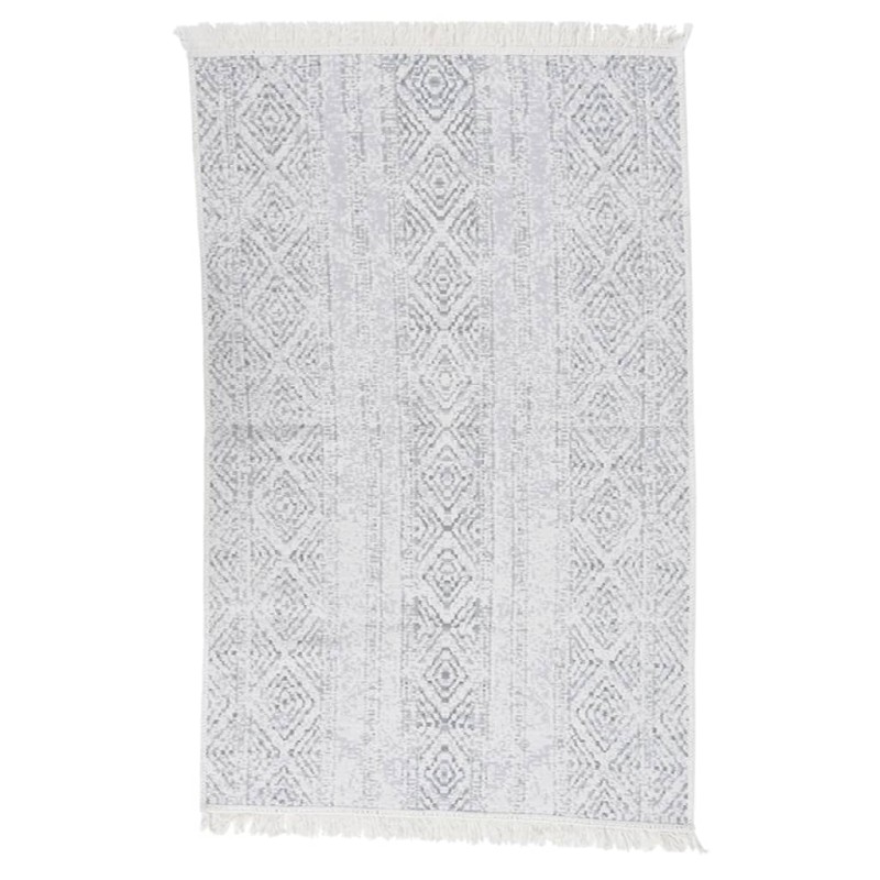 vidaXL Teppich Hellgrau 160x230 cm Baumwolle vidaXL Teppich Hellgrau 160x230 cm Baumwolle