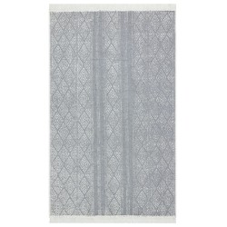 vidaXL Teppich Hellgrau 160x230 cm Baumwolle
