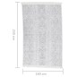 vidaXL Teppich Hellgrau 160x230 cm Baumwolle vidaXL Teppich Hellgrau 160x230 cm Baumwolle