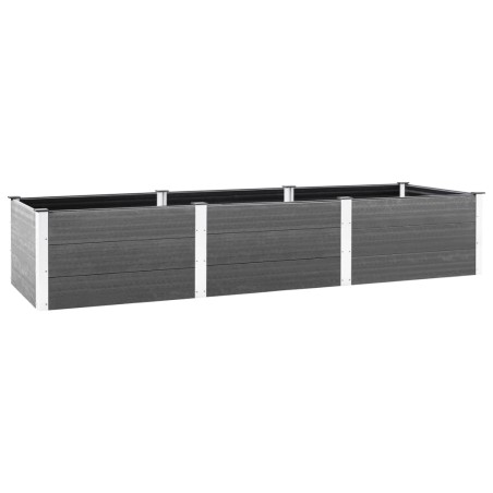 vidaXL Garten-Hochbeet Grau 300x100x54 cm WPC 
