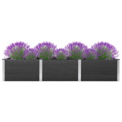 vidaXL Garten-Hochbeet Grau 300x100x54 cm WPC 