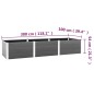 vidaXL Garten-Hochbeet Grau 300x100x54 cm WPC vidaXL Garten-Hochbeet Grau 300x100x54 cm WPC