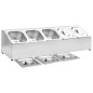 vidaXL Gastronorm-Ständer mit 5 GN 1/6 Behältern Edelstahl vidaXL Gastronorm-Ständer mit 5 GN 1/6 Behältern Edelstahl