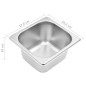 vidaXL Gastronorm-Ständer mit 5 GN 1/6 Behältern Edelstahl vidaXL Gastronorm-Ständer mit 5 GN 1/6 Behältern Edelstahl
