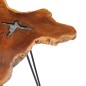 vidaXL Couchtisch 70 x 45 cm Massivholz Teak und Polyresin vidaXL Couchtisch 70 x 45 cm Massivholz Teak und Polyresin