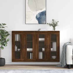 Wandschränke 2 Stk. Braun Eichen-Optik Holzwerkstoff