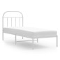 vidaXL Bettgestell mit Kopfteil Metall Weiß 75x190 cm vidaXL Bettgestell mit Kopfteil Metall Weiß 75x190 cm