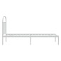 vidaXL Bettgestell mit Kopfteil Metall Weiß 75x190 cm vidaXL Bettgestell mit Kopfteil Metall Weiß 75x190 cm