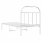vidaXL Bettgestell mit Kopfteil Metall Weiß 75x190 cm vidaXL Bettgestell mit Kopfteil Metall Weiß 75x190 cm