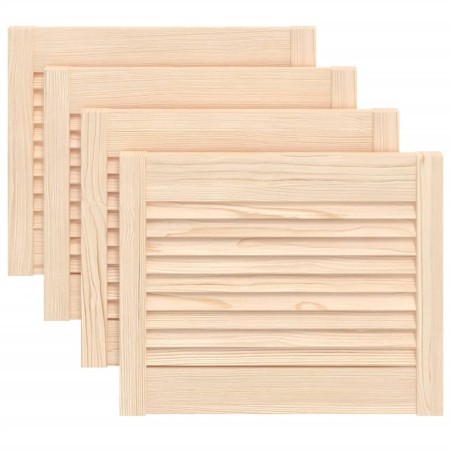 vidaXL Lamellentüren 4 Stk. Massivholz Kiefer 39,5x49,4 cm