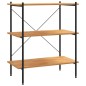 vidaXL Regal mit 3 Böden Schwarz und Eiche-Optik 80x40x92 cm vidaXL Regal mit 3 Böden Schwarz und Eiche-Optik 80x40x92 cm