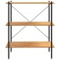 vidaXL Regal mit 3 Böden Schwarz und Eiche-Optik 80x40x92 cm vidaXL Regal mit 3 Böden Schwarz und Eiche-Optik 80x40x92 cm
