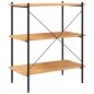 vidaXL Regal mit 3 Böden Schwarz und Eiche-Optik 80x40x92 cm vidaXL Regal mit 3 Böden Schwarz und Eiche-Optik 80x40x92 cm