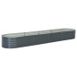 vidaXL Garten-Hochbeet 400 x 80 x 44 cm Verzinkter Stahl Grau vidaXL Garten-Hochbeet 400 x 80 x 44 cm Verzinkter Stahl Grau