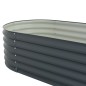 vidaXL Garten-Hochbeet 400 x 80 x 44 cm Verzinkter Stahl Grau vidaXL Garten-Hochbeet 400 x 80 x 44 cm Verzinkter Stahl Grau