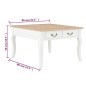 vidaXL Couchtisch Weiß 80 x 80 x 50 cm Holz vidaXL Couchtisch Weiß 80 x 80 x 50 cm Holz