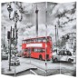 vidaXL Raumteiler klappbar 200 x 170 cm London Bus Schwarz-Weiß vidaXL Raumteiler klappbar 200 x 170 cm London Bus Schwarz-Weiß