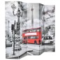 vidaXL Raumteiler klappbar 200 x 170 cm London Bus Schwarz-Weiß vidaXL Raumteiler klappbar 200 x 170 cm London Bus Schwarz-Weiß