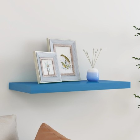 vidaXL Schweberegal Blau 60x23,5x3,8 cm MDF  