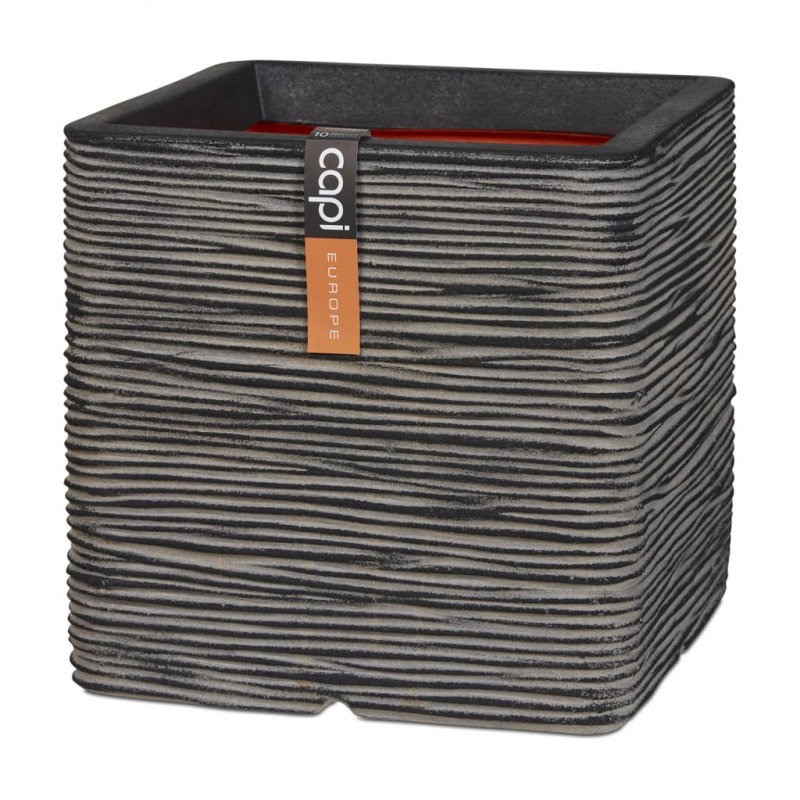 Capi Blumentopf Nature Rib Quadratisch 50 x 50 cm Anthrazit Capi Blumentopf Nature Rib Quadratisch 50 x 50 cm Anthrazit