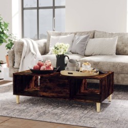 vidaXL Couchtisch Räuchereiche 103,5x60x35 cm Holzwerkstoff