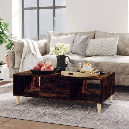 vidaXL Couchtisch Räuchereiche 103,5x60x35 cm Holzwerkstoff