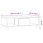 vidaXL Couchtisch Räuchereiche 103,5x60x35 cm Holzwerkstoff vidaXL Couchtisch Räuchereiche 103,5x60x35 cm Holzwerkstoff