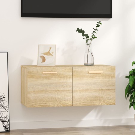 vidaXL Wandschrank Sonoma-Eiche 80x35x36,5 cm Holzwerkstoff