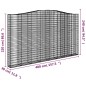 vidaXL Gabione mit Hochbogen 400x30x220/240 cm Verzinktes Eisen vidaXL Gabione mit Hochbogen 400x30x220/240 cm Verzinktes Eisen