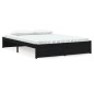 vidaXL Massivholzbett Schwarz 160x200 cm vidaXL Massivholzbett Schwarz 160x200 cm