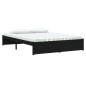 vidaXL Massivholzbett Schwarz 160x200 cm vidaXL Massivholzbett Schwarz 160x200 cm