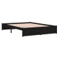 vidaXL Massivholzbett Schwarz 160x200 cm vidaXL Massivholzbett Schwarz 160x200 cm