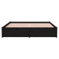 vidaXL Massivholzbett Schwarz 160x200 cm vidaXL Massivholzbett Schwarz 160x200 cm