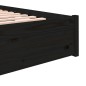 vidaXL Massivholzbett Schwarz 160x200 cm vidaXL Massivholzbett Schwarz 160x200 cm