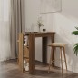 vidaXL Bartisch mit Regal Braun Eiche 102x50x103,5 cm Holzwerkstoff vidaXL Bartisch mit Regal Braun Eiche 102x50x103,5 cm Holzwerkstoff